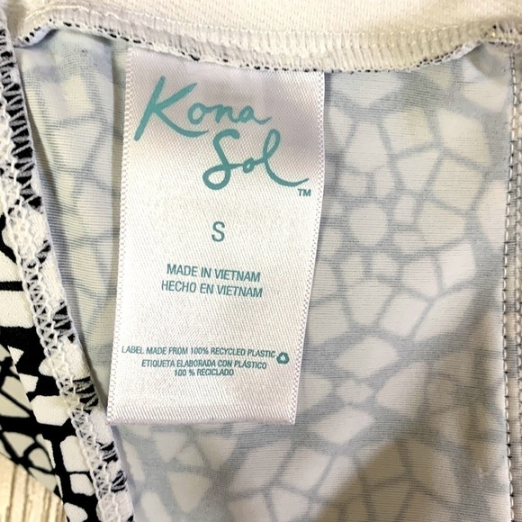 KONA Sol Tankini Top, Size S, Black & White - Picture 4 of 5